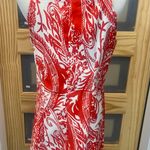 Perceptions  Orange and White Floral Dress Size 10 Photo 1