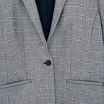 J.Crew Banana Republic Women Jacket Gray Lean-fit Plaid Blazer Suit Size 6 Photo 3