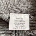 LA Made  gray cotton shirred shoulder sweater large NWT Photo 4