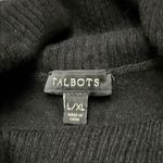 Talbots  Black Lambswool Blend Poncho Sweater Size L/XL Photo 1