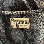 Show Me Your Mumu  Shirt Womens Small‎ Gray Snake Print Python Print Poncho Edgy Photo 6
