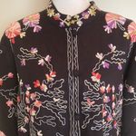 Boston Proper  Floral Embroidered Button Front Shirt/Jacket/Blazer Photo 1
