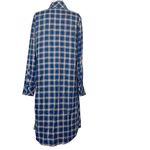 Etcetera EE By  metallic plaid shirt dress popover sz 6 blue gold Photo 7