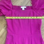 Monteau  Puff Sleeve Front Slit Sheath Dress Hot Pink Fuchsia Women's Size‎ Small Photo 9