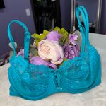 Victoria's Secret NEW Victoria’s Secret Teal Lace Unlined Demi Bra Photo 2