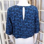 Urban Outfitters PIns & Needles Blue Black Floral Cropped Top Size XS New Photo 6