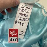 Aqua Blue Dress Size 2 Beaded Evening Party Cocktail Prom Bedazzled Rhinestoneā Photo 14