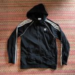 Adidas BLACK CLASSIC ZIP UP HOODED WINDBREAKER JACKET Photo 0