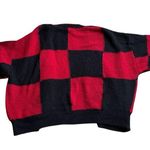 POL Red and Black Buffalo Plaid Cardigan Sweater Photo 1