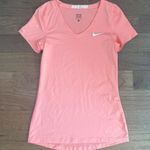 Nike woman's pro dri fit v-neck tee - salmon Photo 0