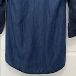 Cloth & Stone  Dark Blue Chambray Long Sleeve Mini Shirt Dress - Size Small Photo 13