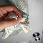 Anthropologie  Lace Trimmed Tie Dye and Embroidered Cotton Tie Neck Top Photo 14