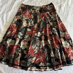 Vintage Floral Hawaiian Cinched Midi Skirt Multi Size M Photo 4