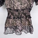 Cecico Vintage Y2K  Sheer Babydoll Top Womens S Black Pink Whimsigoth Romantic Photo 7
