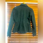 ASOS Blue black tweed one-button Jacket with lace trim sleeves Blazer Size 4 Photo 1