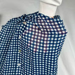 About A Girl  Plaid Sheer Button Down Long Sleeve Medium Photo 1