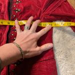 Free People  Maven Pintuck Military Velvet Jacket Size Small Burgundy Red Studded Photo 5