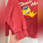 Cheetos Sweatshirt XL Red Graphic Print Fleece Flamin' Hot Chester Cheetah Photo 1