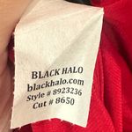 Black Halo  Cristanta Caplet Mermaid Gown Molten Red Size 10 Sleeved Satin Maxi Photo 9