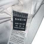 SheIn White Crop Top with Pickle Jar Design. Size XS. Photo 4