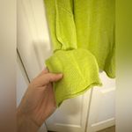 Eileen Fisher NWOT  Linen-Blend Jumper Sweater Green Chartreuse Organic Linen 1X Photo 5