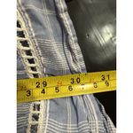 Free People Free‎ People Boho Cottagecore Peasant Top Size Med V Neck Lace Ruffle Light Blue Photo 5