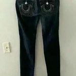 True Religion  Skinny  Embellished Button Back Flap Blue Jeans Photo 2