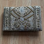 Lulus  Cream Satin Clutch with detachable metal chain Photo 5