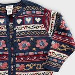 Talbots Vintage Hand Knit Cardigan | Large P | Americana Patriotic Cottagecore Photo 1