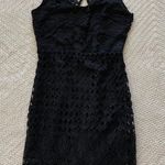XOXO Black Crochet Mini Dress Photo 2