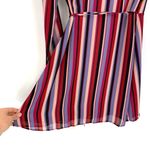 Reformation  Gjelina Luisa Stripe V-Neck Wrap Mini Dress Pink Purple S Photo 9
