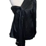 Sachin + Babi  Pasa One Shoulder Silk Tassel Blouse Black Top Womens Size 6 Photo 0