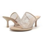 Ted Baker  Celya Crystal Mesh Heeled Mules Sandals Nude Tan Size EU 39 US 8.5 Photo 3