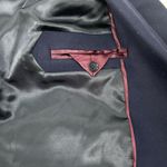 J.Crew Wool Blend Melton Boyfriend Coat One Button Navy Blue Size 12 Photo 10