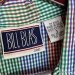 Bill Blass Check Color Block Sleeveless Button Front Shirt Multicolor Small Photo 8