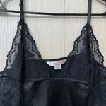 Victoria's Secret Y2K Black Satin Chemise with Lace Trim Photo 3