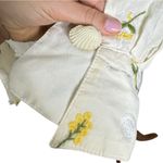 Azulu Colombia Cream Floral Long Sleeve Top Size M Photo 6