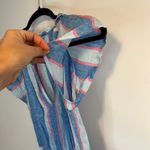 Rails AMELLIA LINEN-BLEND MIDI BLUE PINK DRESS KONA STRIPE COTTON LINEN TIERED Photo 11