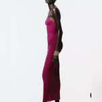 ZARA  Fuchsia-Purple Halter  Dress Size L Photo 1