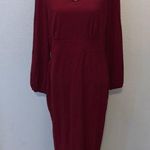 SheIn  curve red 2X long sleeve v-neck maxi dress Photo 0