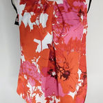 Jones New York Collection Red Floral Crew Neck Blouse Tank Size 6 NWT Red Photo 0