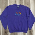 Disney Pooh Vintage 90’s Bounce Crewneck Purple Sweater Women’s Medium Photo 0