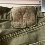 Levi's Vintage Levi’s 501 Olive Green Distressed Denim Cutoff Shorts Size 28 (26”) GUC Photo 11