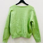 Embroidered Daisy Flower Green Knit Cardigan Women’s Sweater Size S/M Photo 7