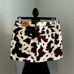 Ashley Mason  Brown and Cream Patterned Mini Skirt Photo 2