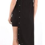 Just Cavalli NEW Asymmetric Draped Midi Dress size 46 IT Black Photo 1