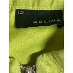 Dolina Women's Green Faux Suede High Neck Zip Up Long Sleeve Coat Jacket Size 12 Photo 3