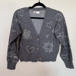 SO Y2K  Cardigan Sweater Women XSmall Celestial Boho Cozy Indie Soft Grunge Artsy Photo 0