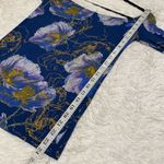 Free People  90’s Bell Sleeve Birds of Paradise Top in Blue Small Photo 5