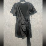 Dress Forum  Woman Size Large Black Flutter Sleeve Mini Wrap Dress Casual elegant Photo 1
